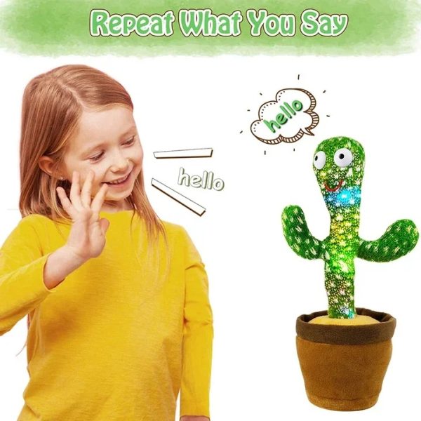 Dancing Cactus Toy – Singing, Talking, Voice Recording Plush With Usb Rechargeable For Babies And Kids