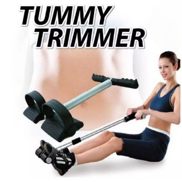 Spring Tummy Trimmer ( Random Color ) Foot Pedal Resistance Band Elastic Sit-up Pull Rope Yoga Fitness Gym