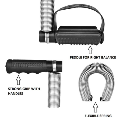 Spring Tummy Trimmer ( Random Color ) Foot Pedal Resistance Band Elastic Sit-up Pull Rope Yoga Fitness Gym